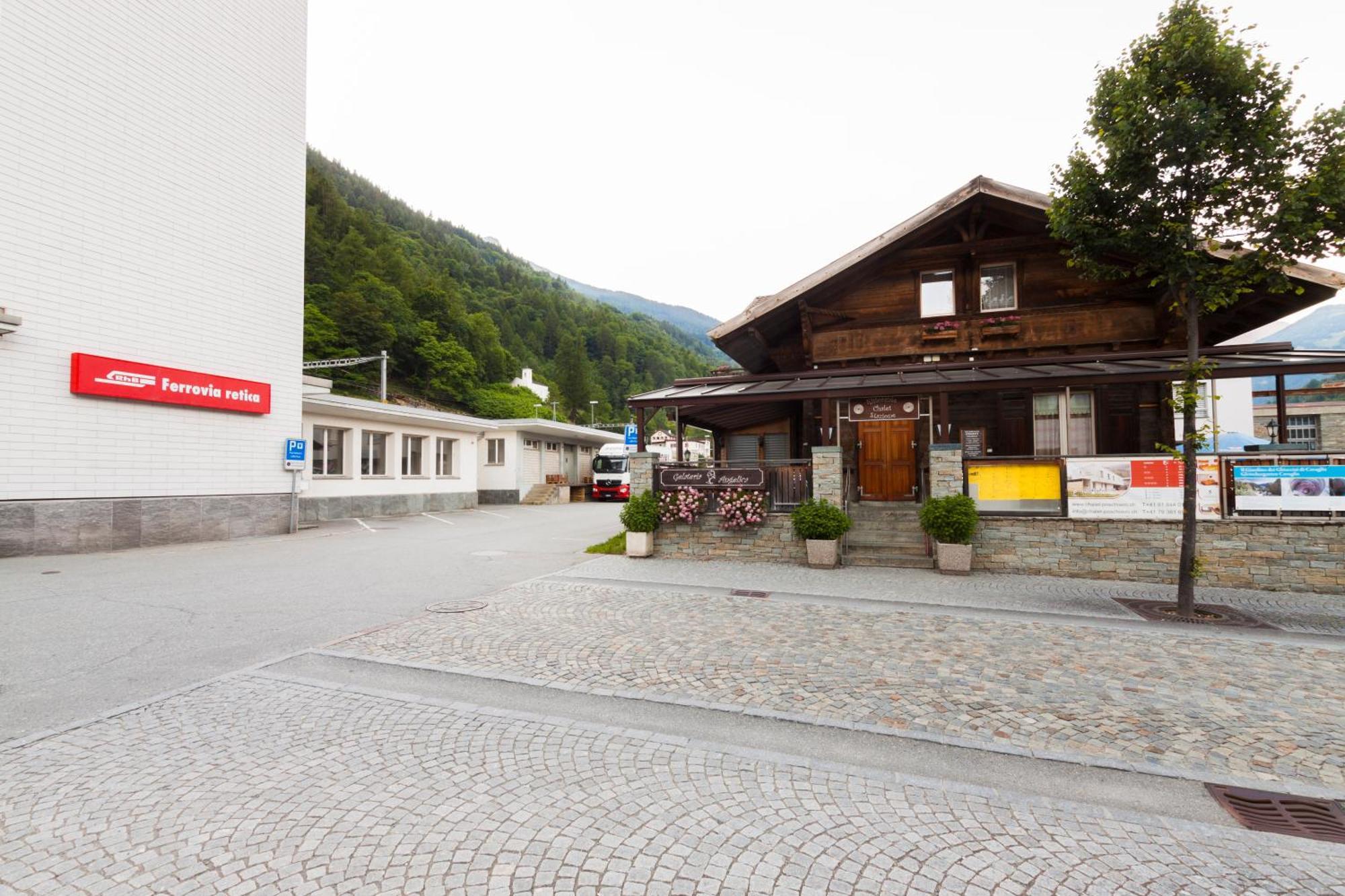 Ristorante Pensione Chalet Stazione พอสเชียโว ภายนอก รูปภาพ